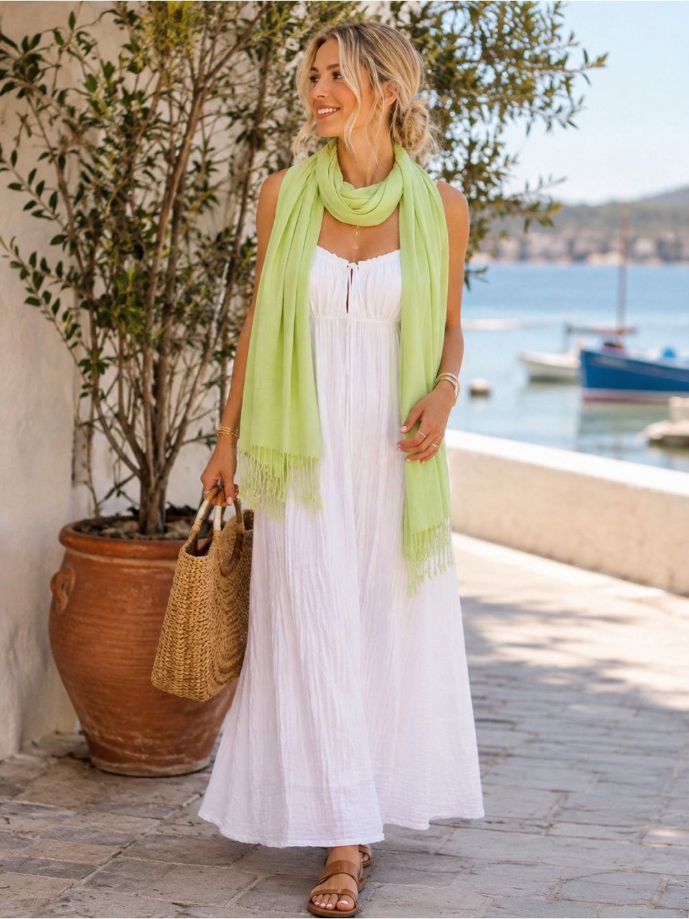 Lime Green Scarf